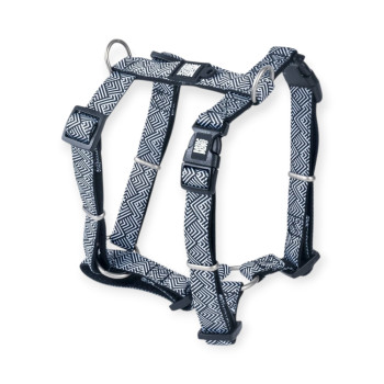 Max & Molly H-Harness Mykonos Black H-образная шлейка для собак, принт ночной Миконос - S