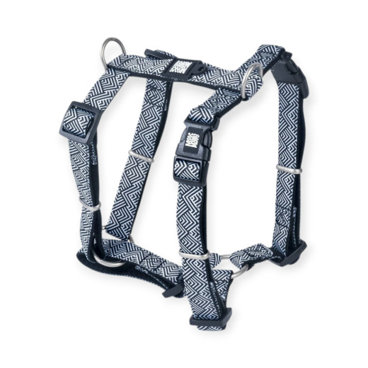 Max & Molly H-Harness Mykonos Black  H-подібна шлея для собак, принт нічний Міконос - S