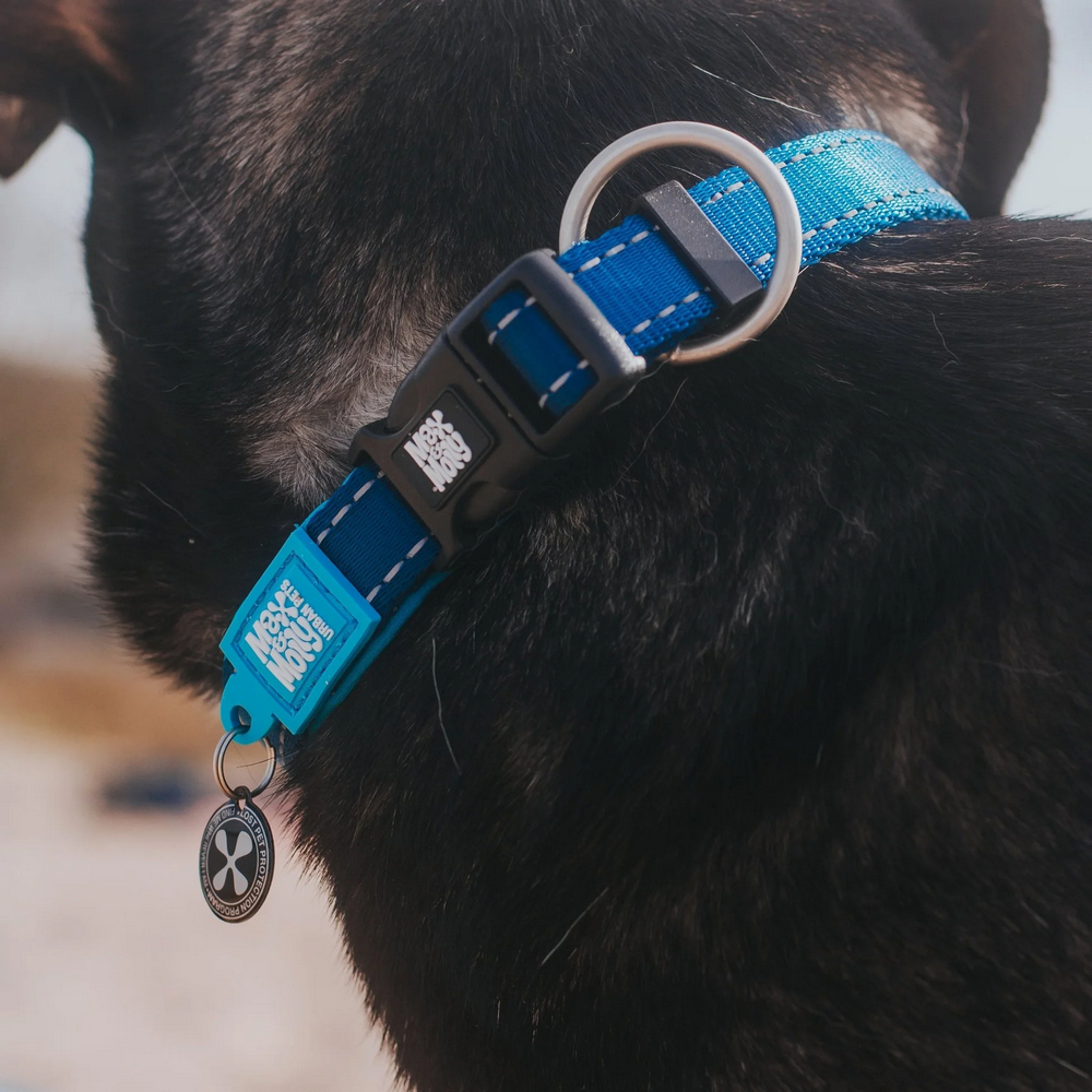 Max & Molly Smart ID Matrix Sky Blue нашийник для собак, синій - S
