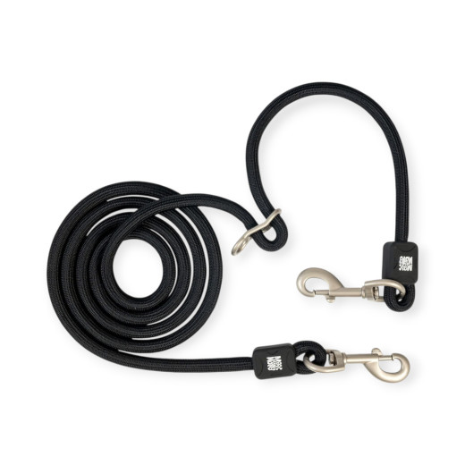 Max & Molly Rope Leash Matrix 2.0 Black мотузковий повідець, чорний - M/L