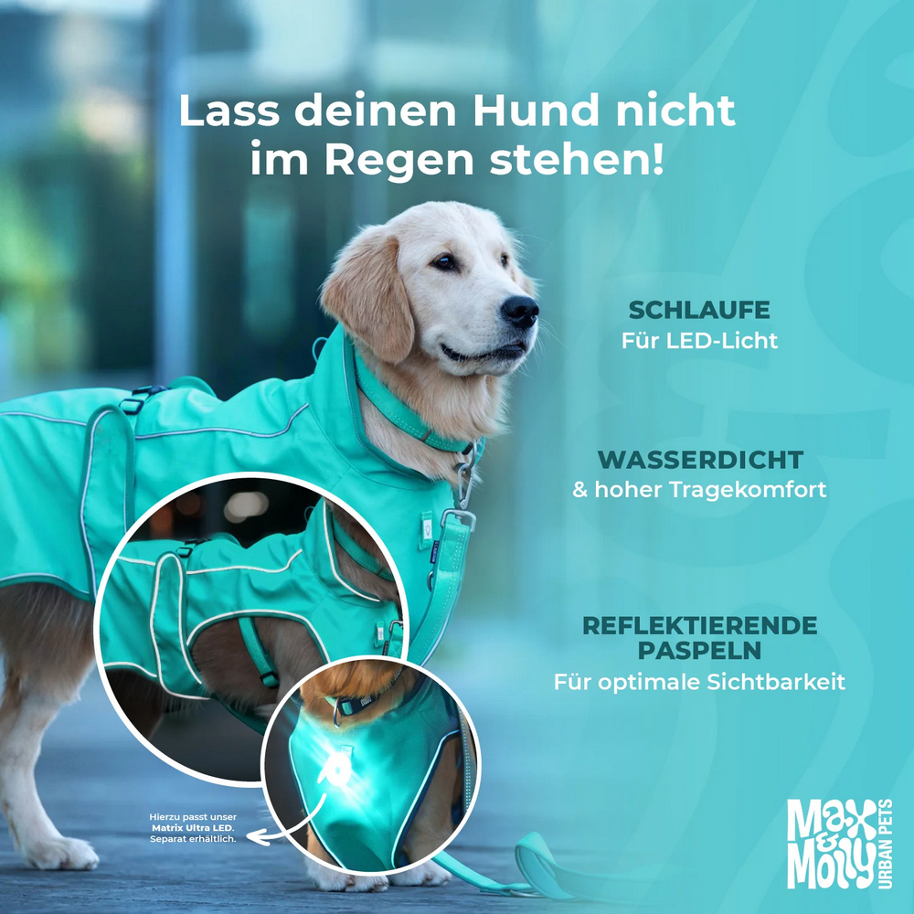 Max & Molly Raincoat Matrix 2.0 Turquoise  дощовик для собак, бірюзовий - XXS