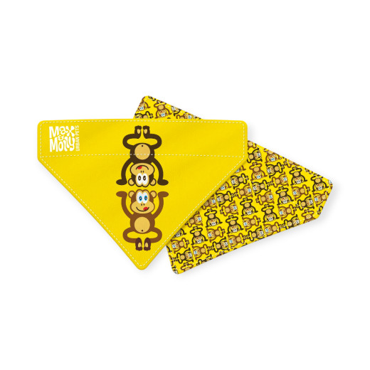Max & Molly Bandana Monkey Maniac бандана на нашийник собаки, принт мавпячий маніяк - XS/S