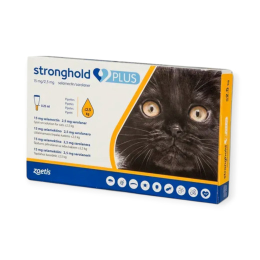 Stronghold Plus краплі на холку для котів вагою до 2,5 кг