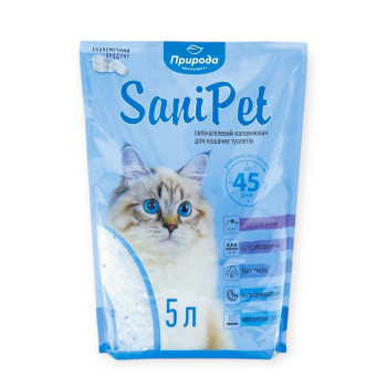 Pripoda Sani Pet силікагелевий наповнювач, без аромату - 5 л