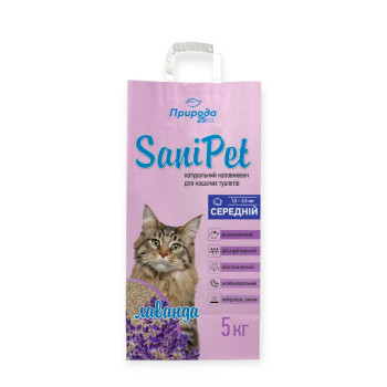 Pripoda Sani Pet бентонітовий наповнювач середня фракція, з ароматом лаванди - 7 л