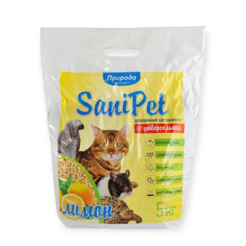 Pripoda Sani Pet деревний наповнювач, з ароматом лимона - 5 кг