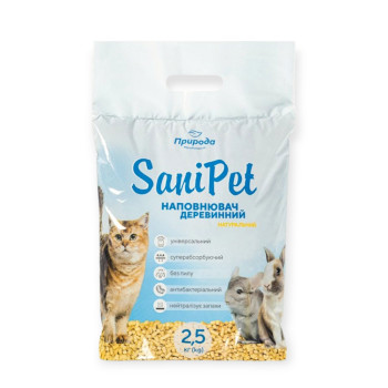 Pripoda Sani Pet деревний наповнювач, без аромату - 2,5 кг