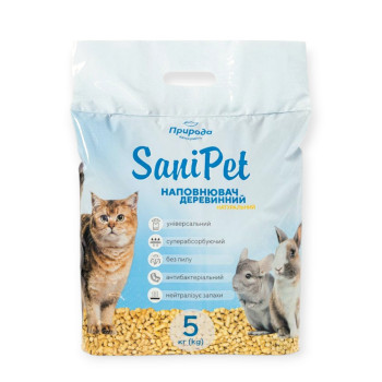 Pripoda Sani Pet деревний наповнювач, без аромату - 5 кг