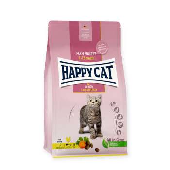 Happy Cat Junior Land-Geflugel сухий корм для кошенят, з м'ясом птиці - 4 кг