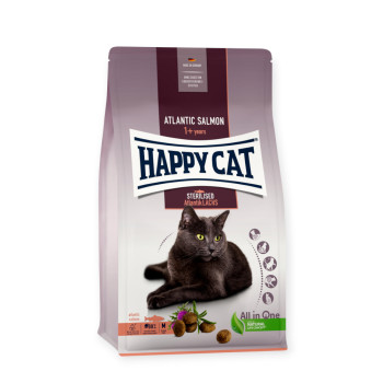 Happy Cat Sterilised Atlantik-Lachs сухий корм для стерилізованих котів, з лососем - 4 кг