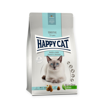 Happy Cat Sensitive Magen & Darm сухий корм для котів з чутливим шлунком, з качкою та рисом - 4 кг