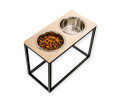 Harley & Cho Dinner Beige Stone & Black миски на підставці для собак, чорний - 1.8 л