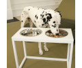 Harley & Cho Dinner White Stone & White миски на підставці для собак, білий - 1,8 л