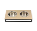 Harley & Cho Lunch Bar Beige Stone & Black миска на підставці, чорний - 450 мл