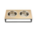 Harley & Cho Lunch Bar Beige Stone & Black миска на підставц для собакі, чорний - 750 мл