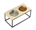 Harley & Cho Lunch Bar Beige Stone & Black миска на підставці, чорний - 750 мл