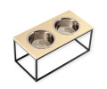 Harley & Cho Lunch Bar Beige Stone & Black миска на підставці, чорний - 750 мл