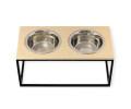 Harley & Cho Lunch Bar Beige Stone & Black миска на підставці, чорний - 750 мл