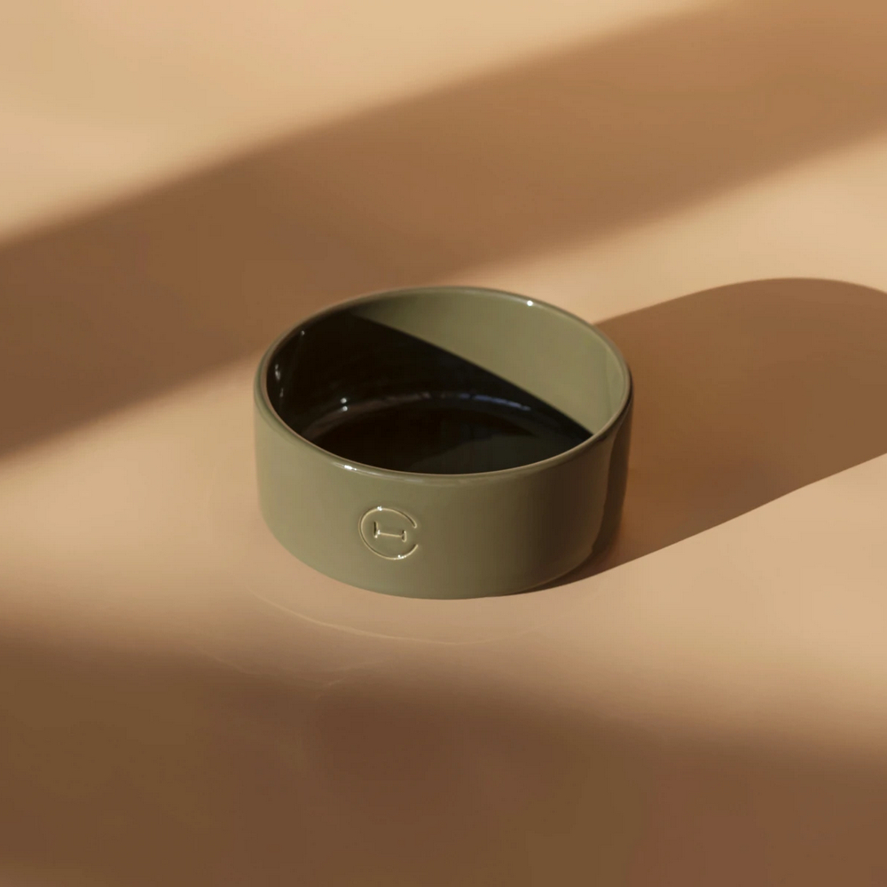 Harley & Cho Ceramic Bowl Olive миска керамічна для собак і котів, оливковий - 450 мл
