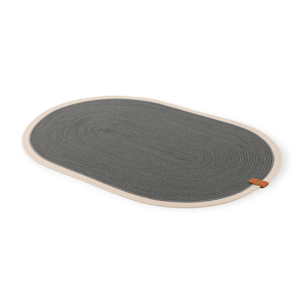 Harley & Cho Gray килимок під миску для собак та котів, сірий - 35х56 см