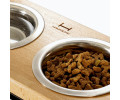 Harley & Cho Lunch Bar Natural Wood & Black миски на підставці для собак та котів, чорний - 200 мл