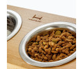 Harley & Cho Lunch Bar Natural Wood & White миски на підставці для собак та котів, білий - 200 мл
