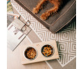 Harley & Cho Lunch Bar Natural Wood & White миски на підставці для собак, білий - 750 мл