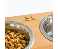 Harley & Cho Dinner Natural wood & White миски на підставці для собак, білий - 1,8 л