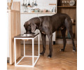 Harley & Cho Dinner Brown wood & White миски на підставці для собак, білий - 1,8 л
