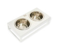 Harley & Cho Lunch Bar White Wood & White миски на підставці для собак, білий - 750 мл