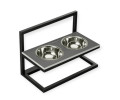 Harley & Cho Lift Gray Stone & Black миски на підставці з регульованою висотою, чорний - 750 мл