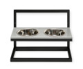 Harley & Cho Lift Gray Stone & Black миски на підставці з регульованою висотою, чорний - 1,8 л