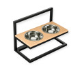 Harley & Cho Lift Beige Stone & Black миски на підставці з регульованою висотою, чорний - 750 мл