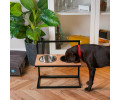 Harley & Cho Lift Natural Wood & Black миски на підставці з регульованою висотою, чорний - 1,8 л