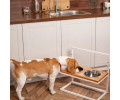 Harley & Cho Lift Natural Wood & White миски на підставці з регульованою висотою, білий - 1,8 л