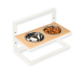 Harley & Cho Lift Natural Wood & White миски на підставці з регульованою висотою, білий - 1,8 л