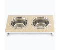 Harley & Cho Lunch Bar Beige Stone & White миски на підставці для собак та котів, білий - 200 мл