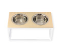Harley & Cho Lunch Bar Beige Stone & White миски на підставці для собак та котів, білий - 750 мл