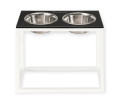 Harley & Cho  Dinner Black Stone & White миски на підставці для собак, білий - 1,8 л