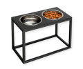 Harley & Cho Dinner Black Stone & Black миски на підставці для собак, чорний - 1,8 л