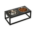 Harley & Cho Dinner Black Stone & Black миски на підставці для собак, чорний - 1,8 л