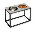 Harley & Cho Dinner Gray Stone & Black миски на підставці для собак, чорний - 1,8 л