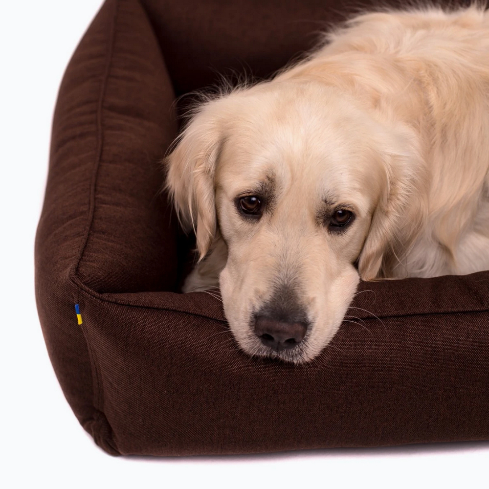Harley & Cho Sofa Brown лежак з підсиленою поверхнею для собак, коричневий - L