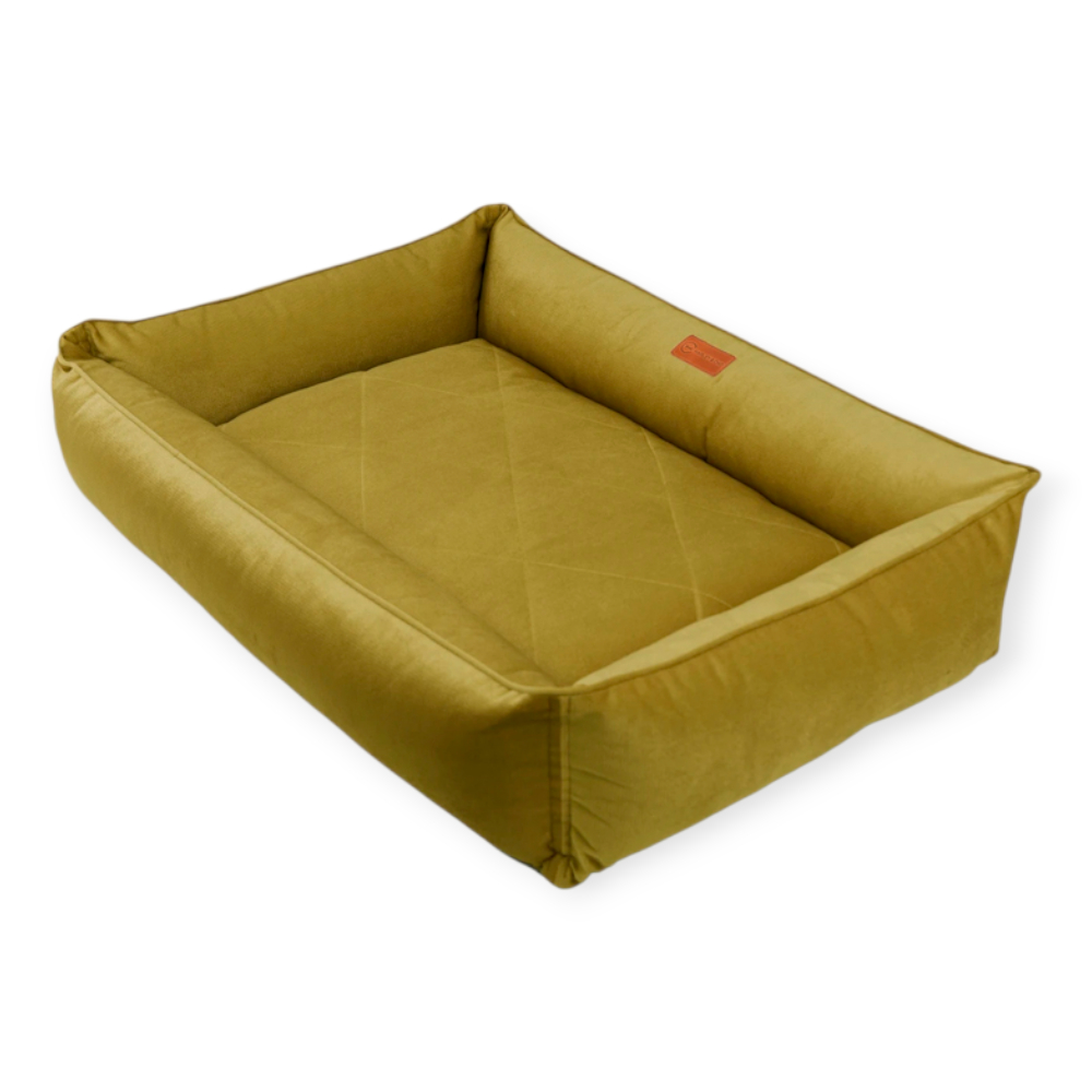 Harley & Cho Sofa Velour Olive велюровий лежак для собак, оливковий - L