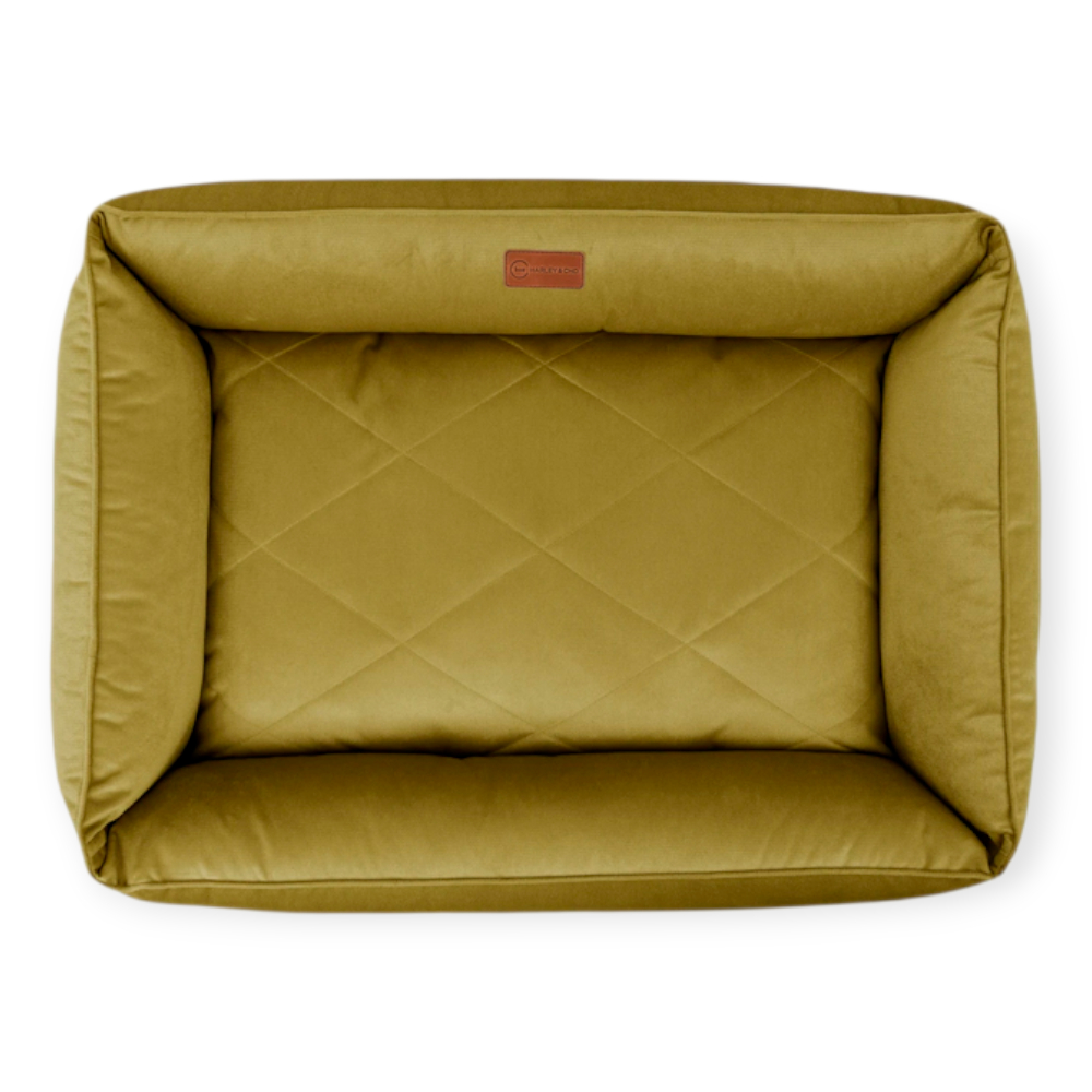 Harley & Cho Sofa Velour Olive велюровий лежак для собак, оливковий - XL
