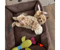 Harley & Cho Dreamer Velvet Brown вельветовий лежак для собак та котів, коричневий - S