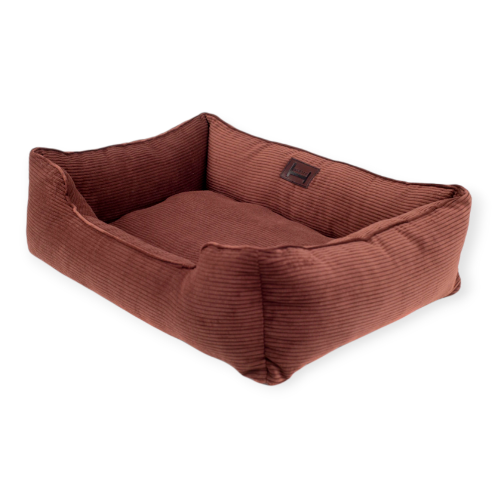 Harley & Cho Dreamer Velvet Brown вельветовий лежак для собак та котів, коричневий - S