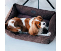 Harley & Cho Dreamer Velvet Brown вельветовий лежак для собак та котів, коричневий - S