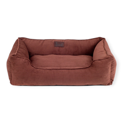 Harley & Cho Dreamer Velvet Brown вельветовий лежак для собак та котів, коричневий - М