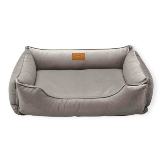 Harley & Cho Dreamer Velour Gray велюровий лежак для собак та котів, сірий - S